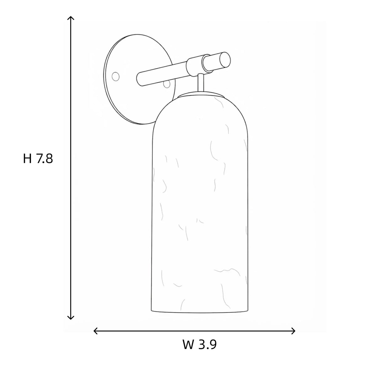 Cylinder Wall Sconce in alabaster for Hallway by AUVIELIGHT