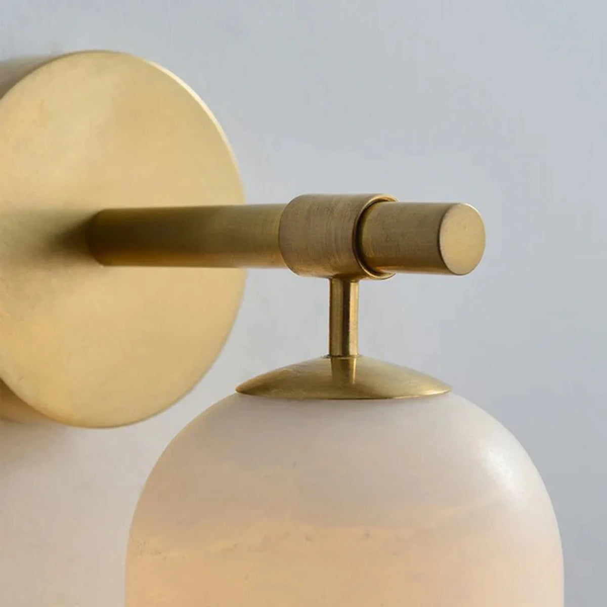 Cylinder Wall Sconce in alabaster for Hallway by AUVIELIGHT