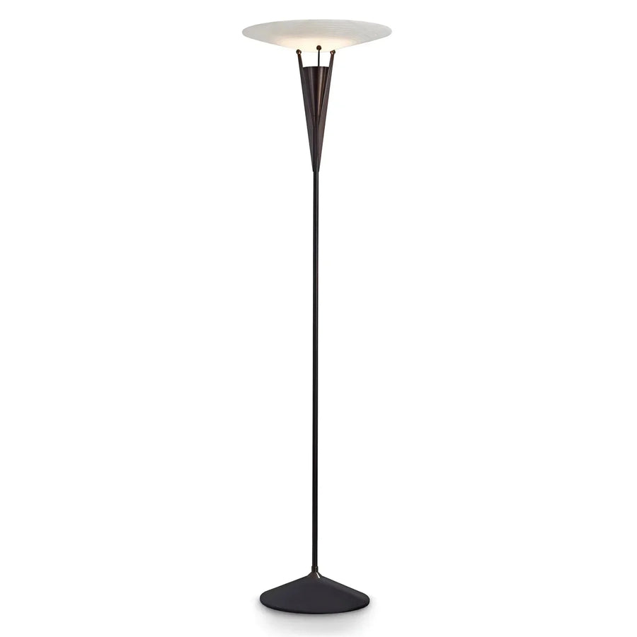 Standing Disc Floor Lamp in alabaster for Living Room by AUVIELIGHT