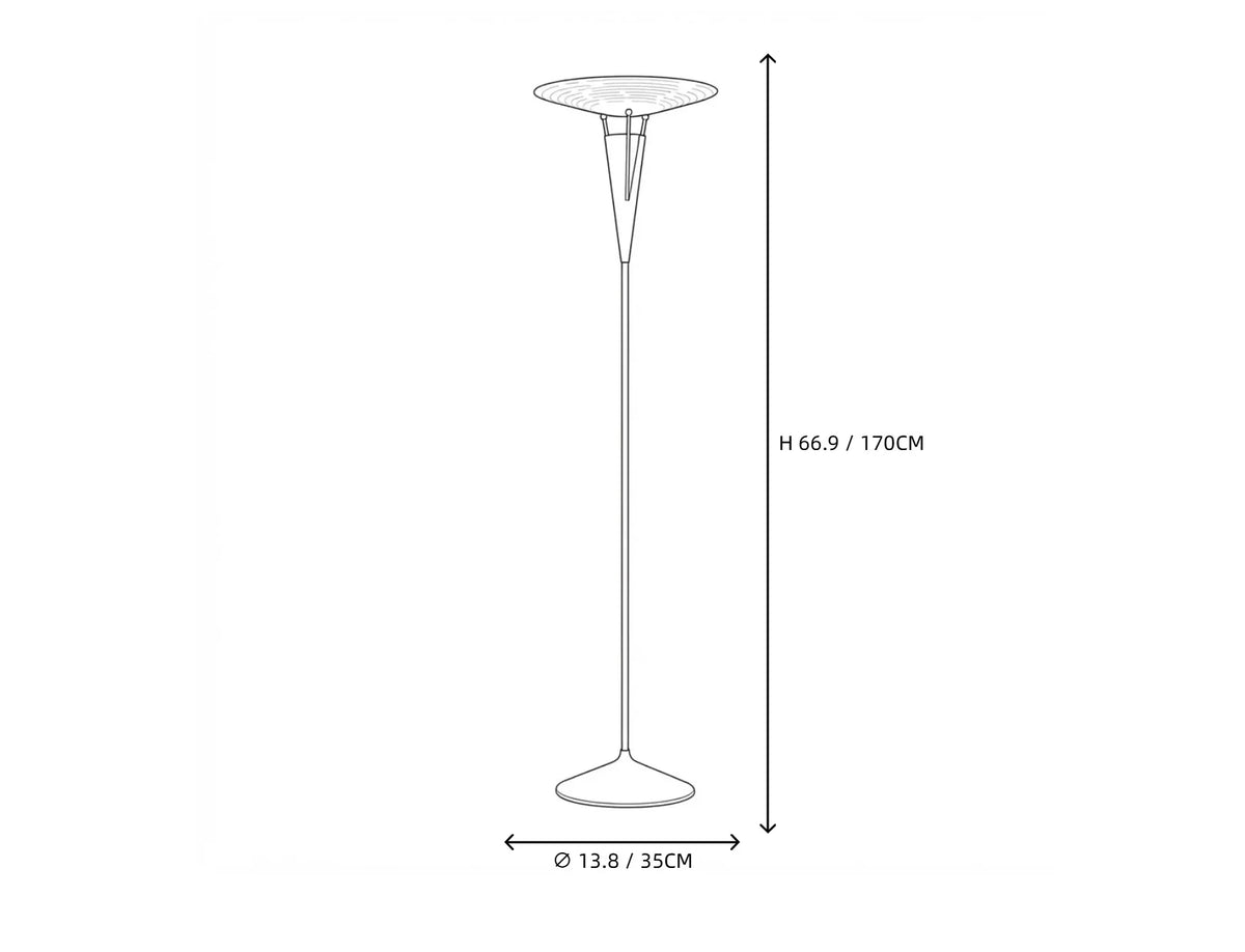 Standing Disc Floor Lamp in alabaster for Living Room by AUVIELIGHT