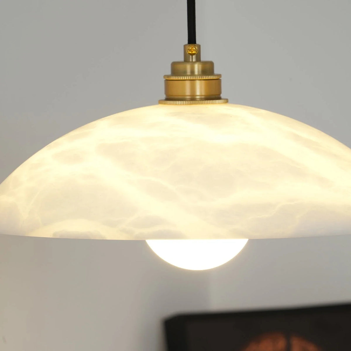 Dome Pendant Light in alabaster for Kitchen Island by AUVIELIGHT