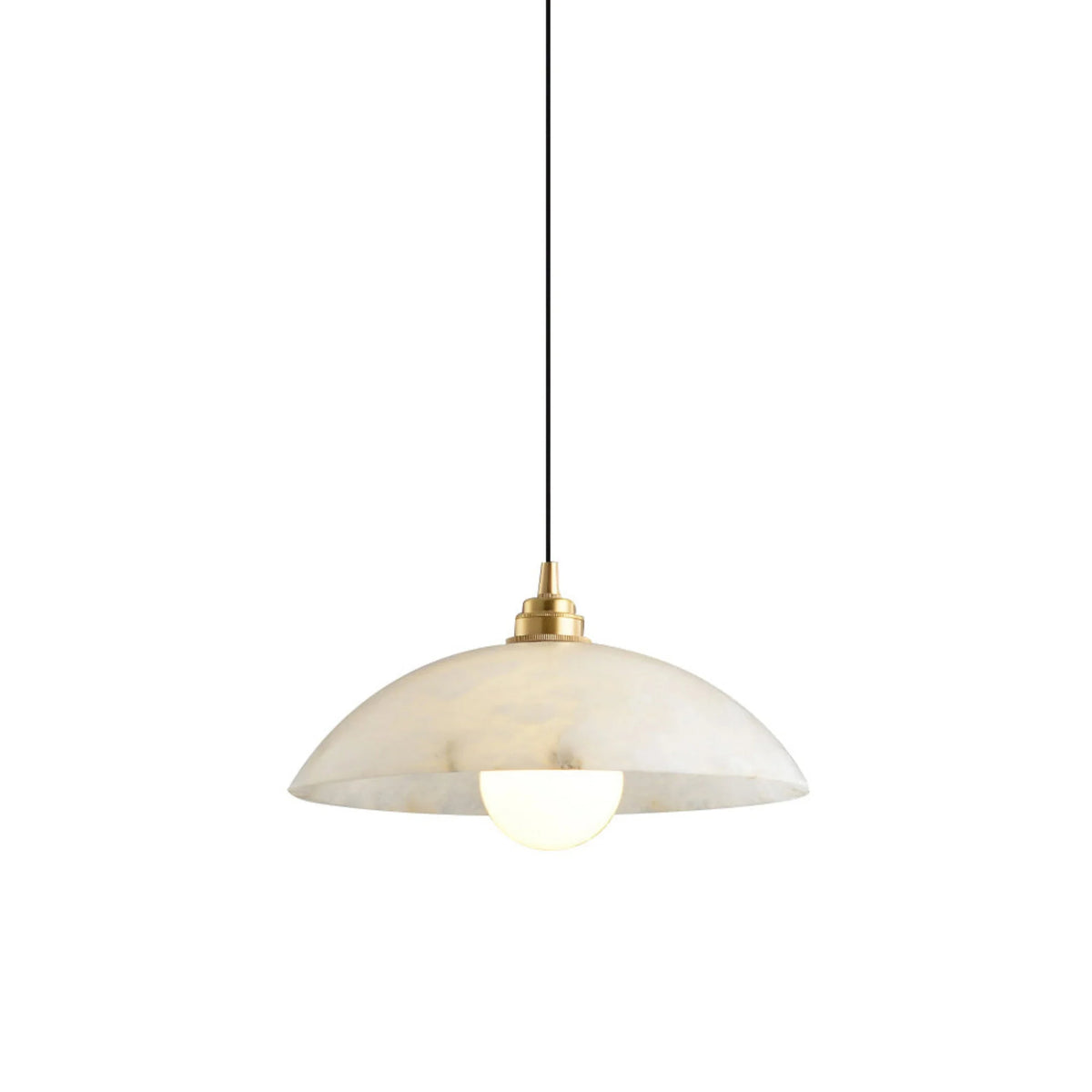 Dome Pendant Light in alabaster for Kitchen Island by AUVIELIGHT, D 30cm x H 8cm / ∅ 11.8″ x H 3.1″ / White