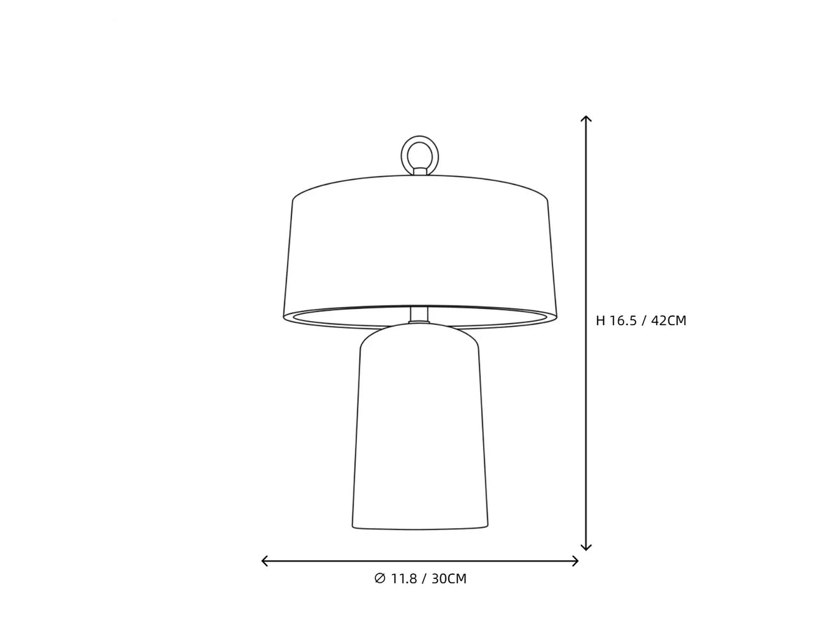 Drum Table Lamp in alabaster for Living Room by AUVIELIGHT