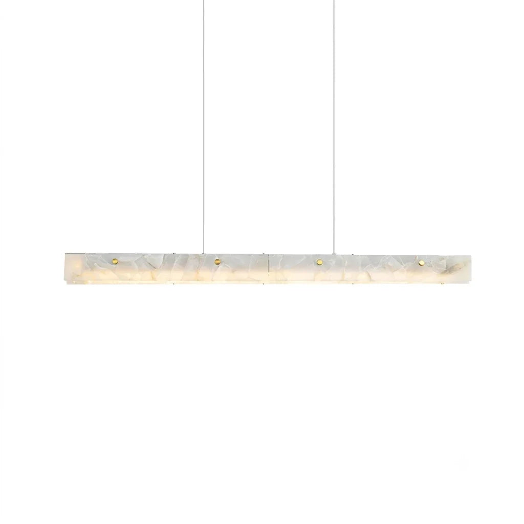 Linear Pendant Light in alabaster for Kitchen Island by AUVIELIGHT
