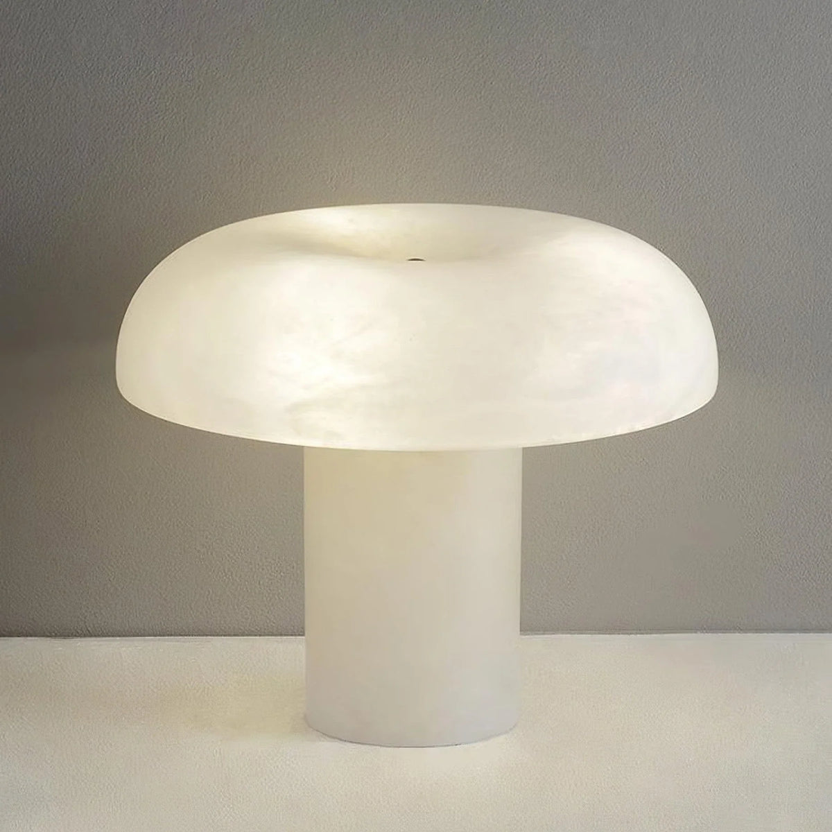 Mushroom Table Lamp in alabaster for Living Room by AUVIELIGHT