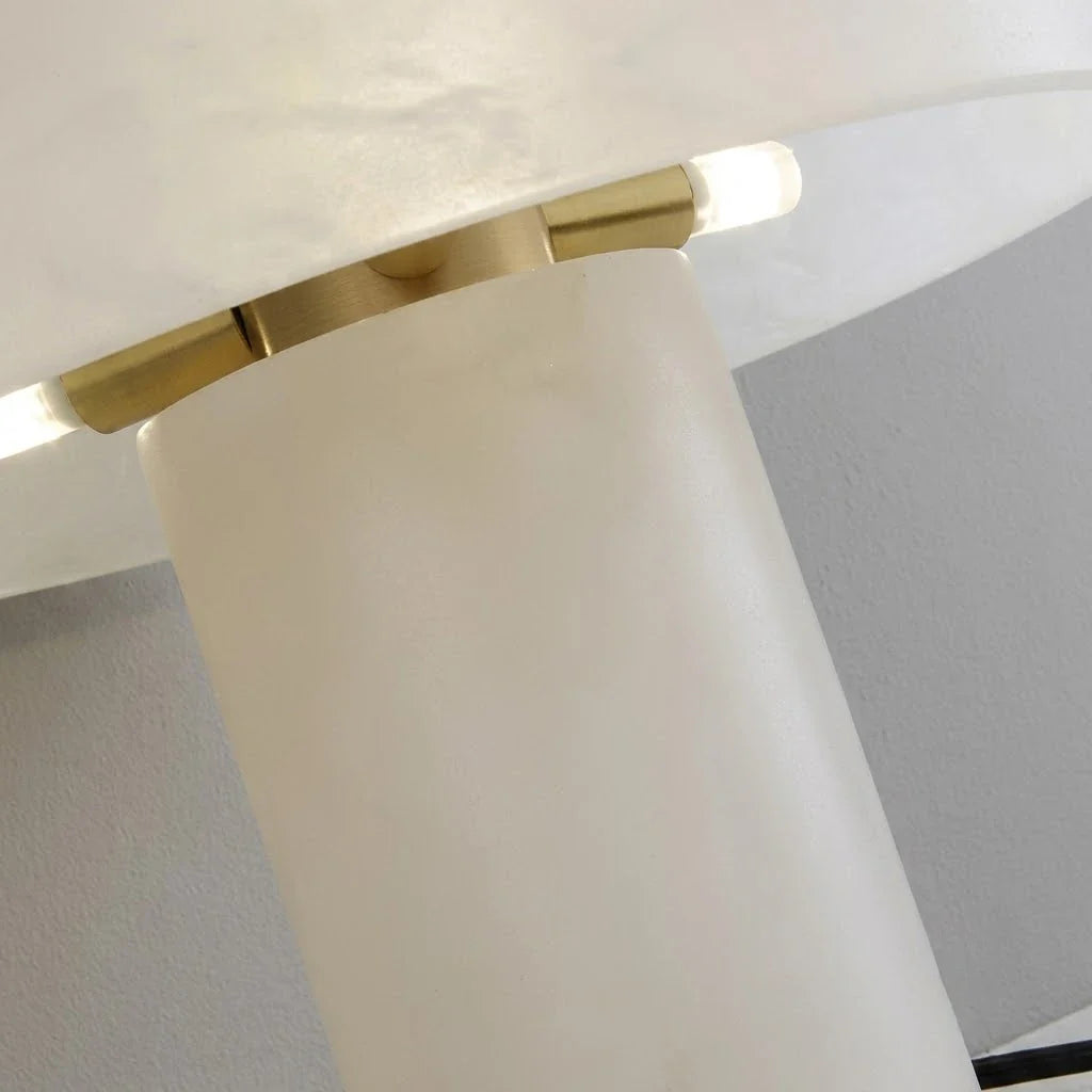 Mushroom Table Lamp in alabaster for Living Room by AUVIELIGHT