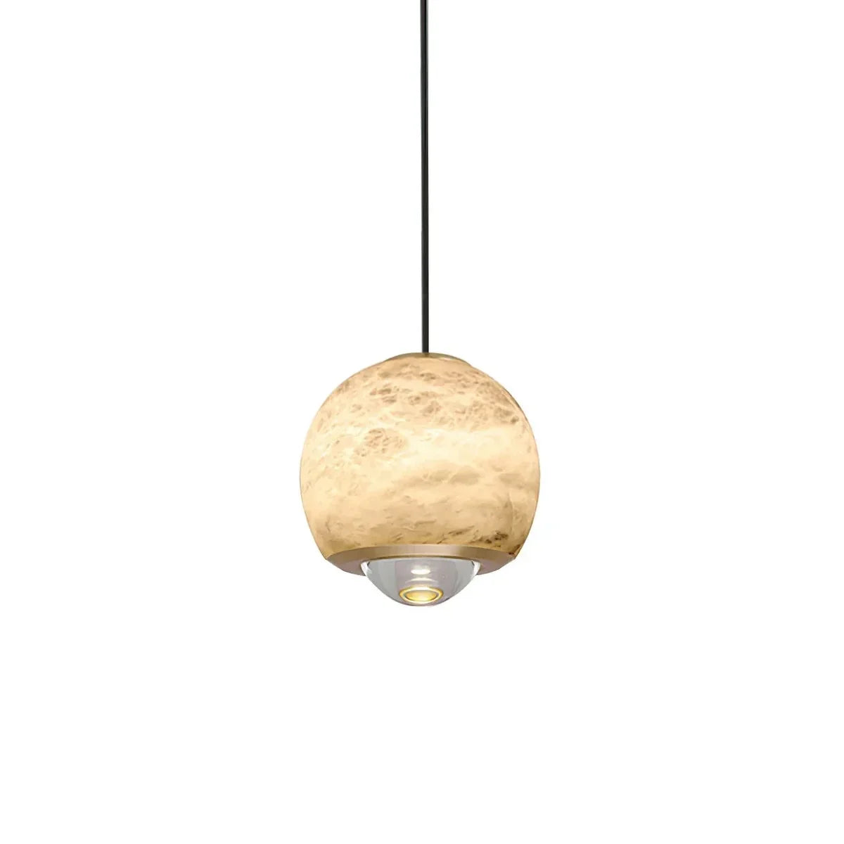 Orb Pendant Light in alabaster for Kitchen Island by AUVIELIGHT