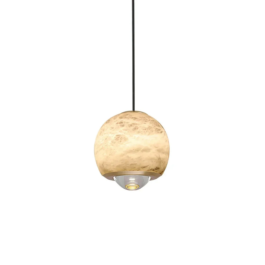 Orb Pendant Light in alabaster for Kitchen Island by AUVIELIGHT