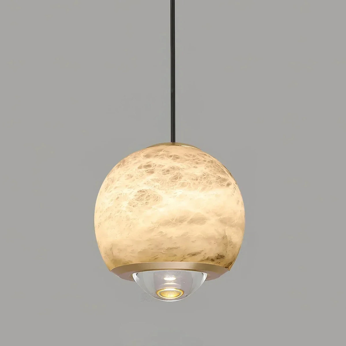 Orb Pendant Light in alabaster for Kitchen Island by AUVIELIGHT