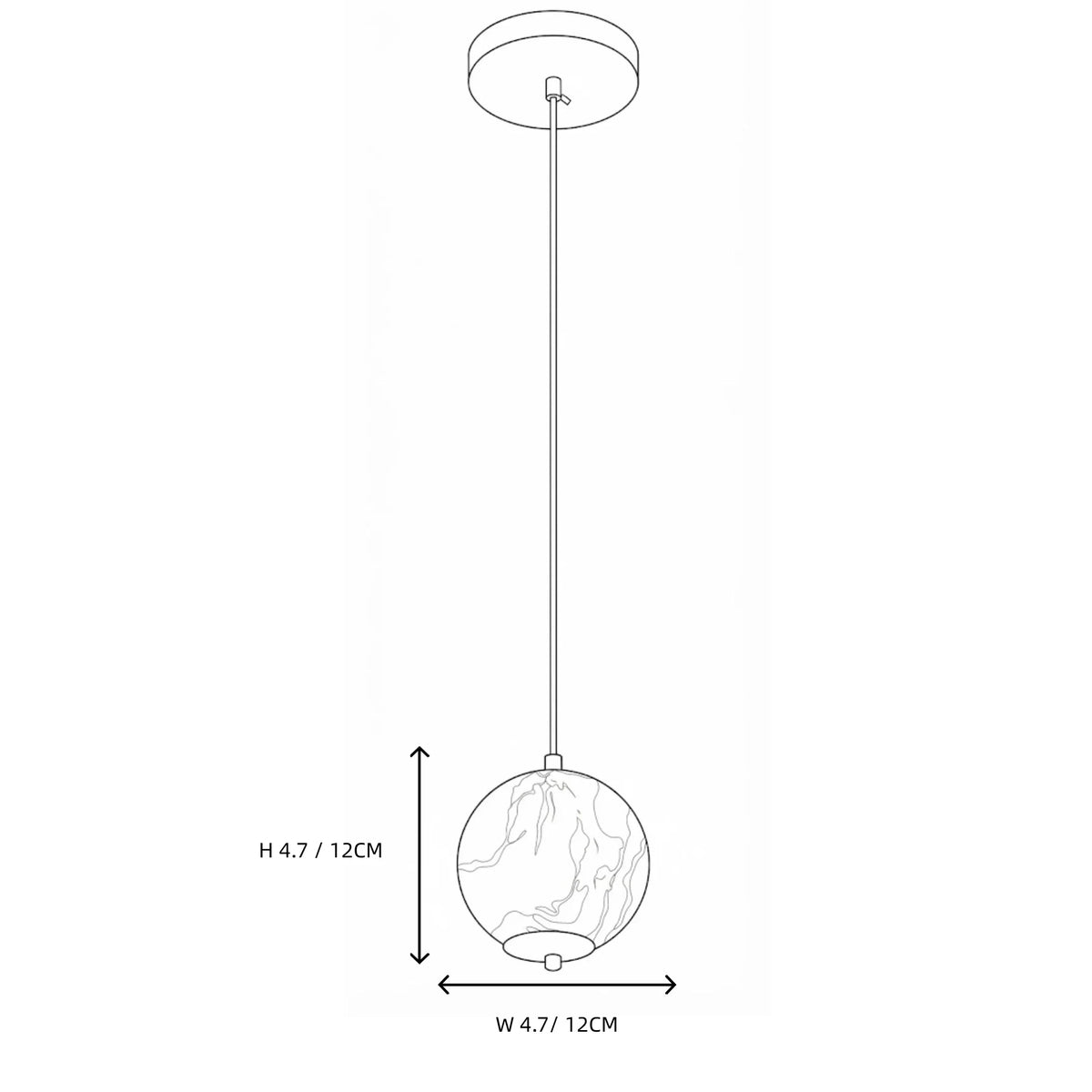 Orb Pendant Light in alabaster for Kitchen Island by AUVIELIGHT