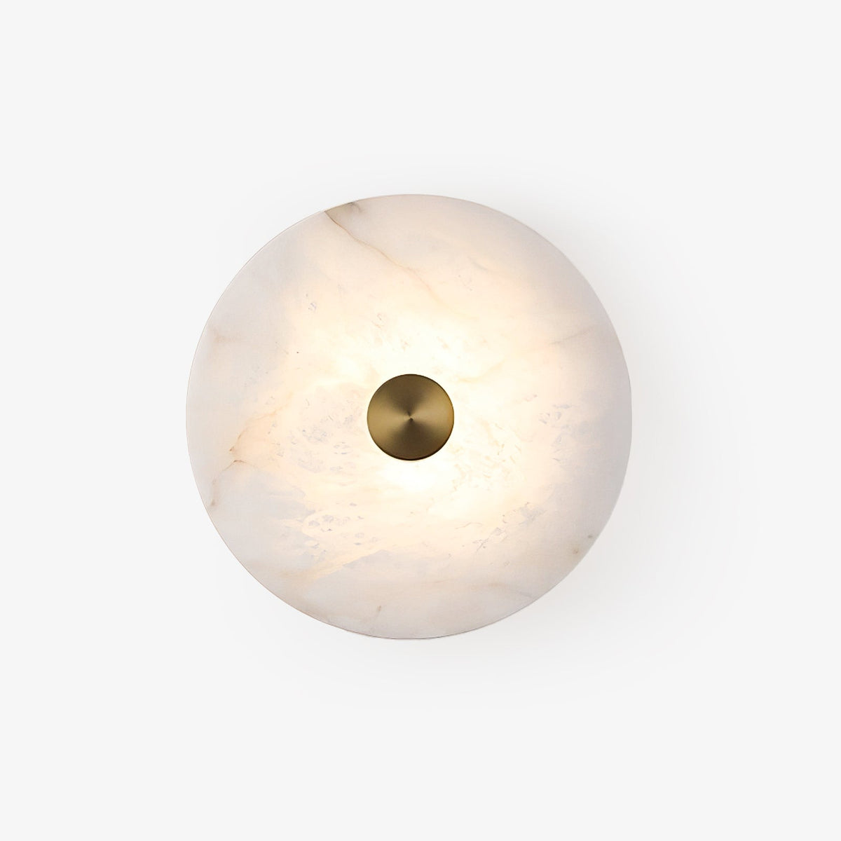 Platter Wall Sconce in alabaster for Hallway by AUVIELIGHT
