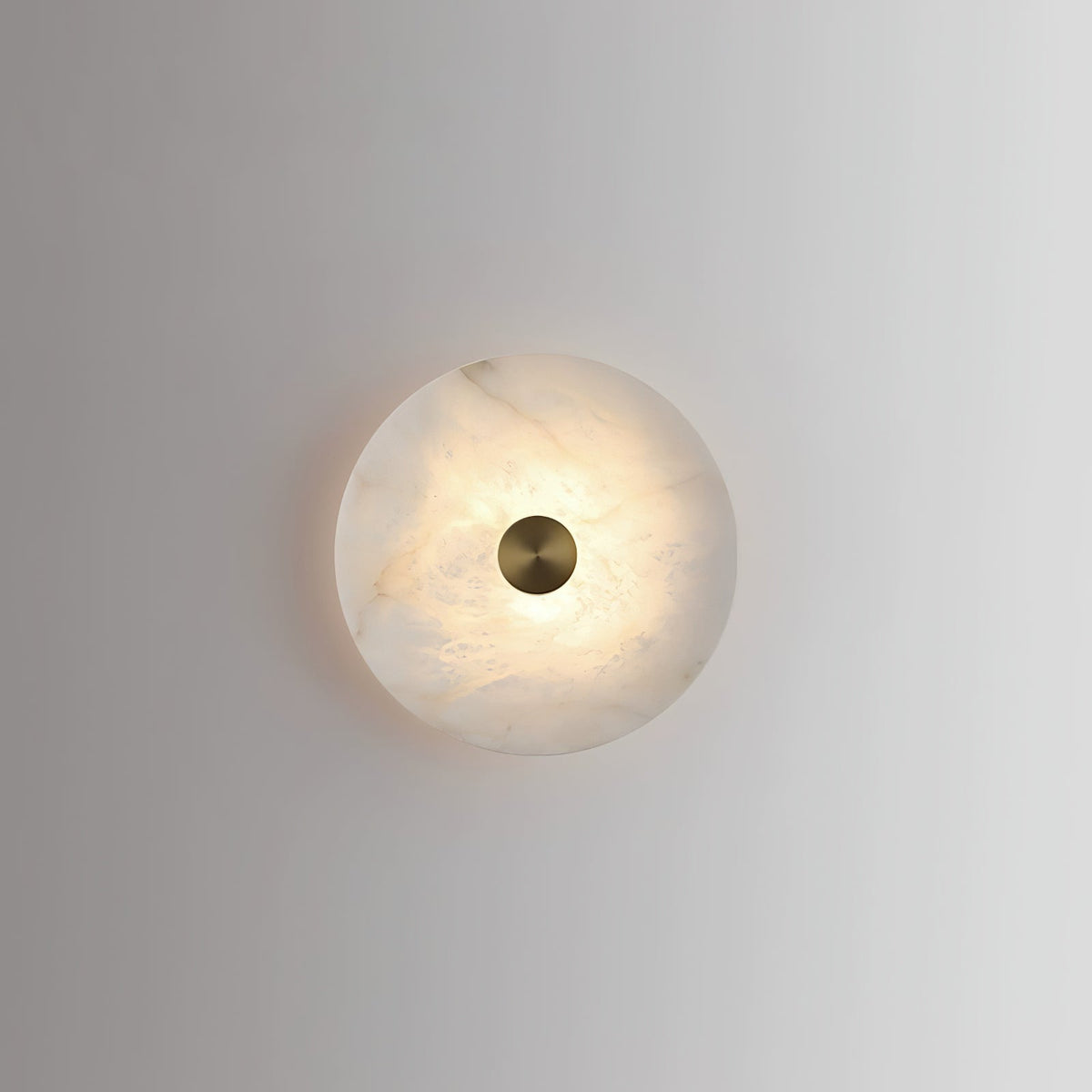 Platter Wall Sconce in alabaster for Hallway by AUVIELIGHT