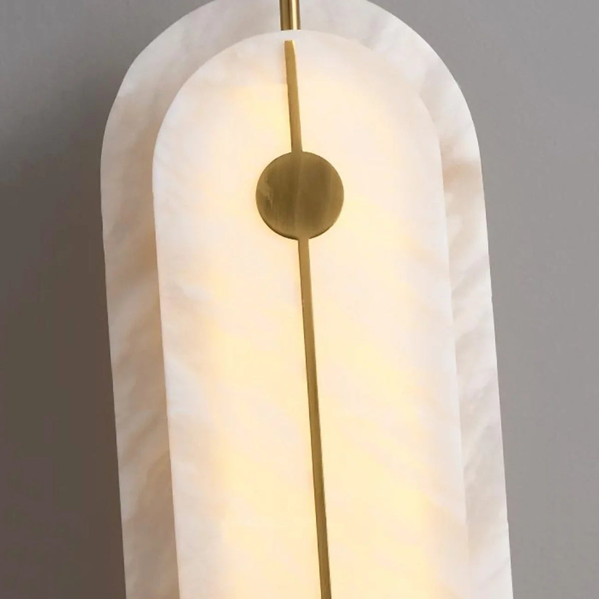 Solvane Slender Oval Wall Sconce in alabaster for Hallway by AUVIELIGHT