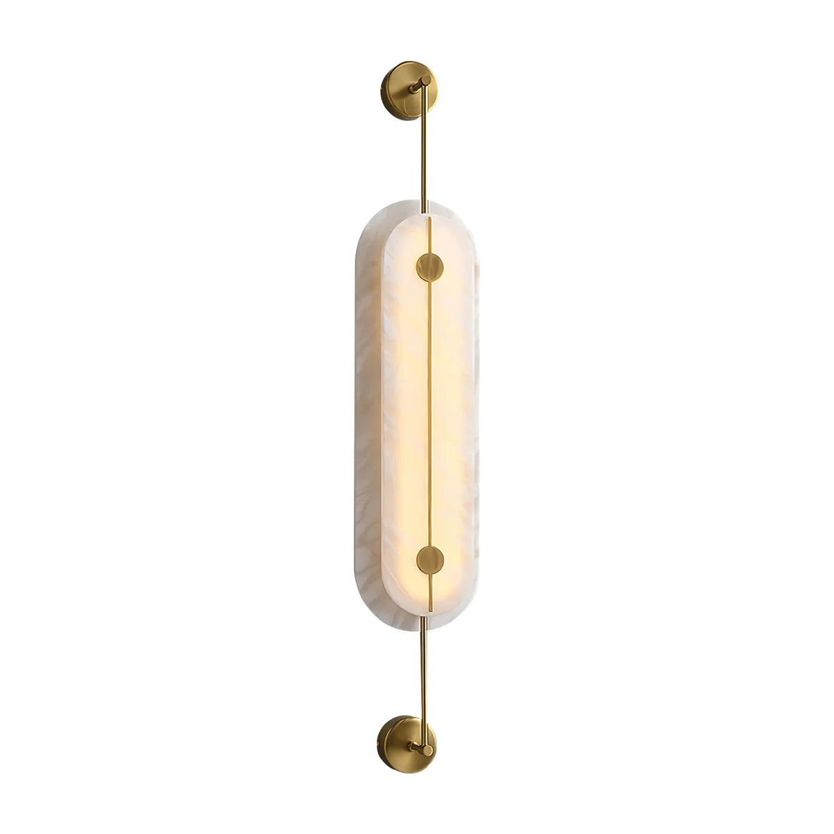 Solvane Slender Oval Wall Sconce in alabaster for Hallway by AUVIELIGHT