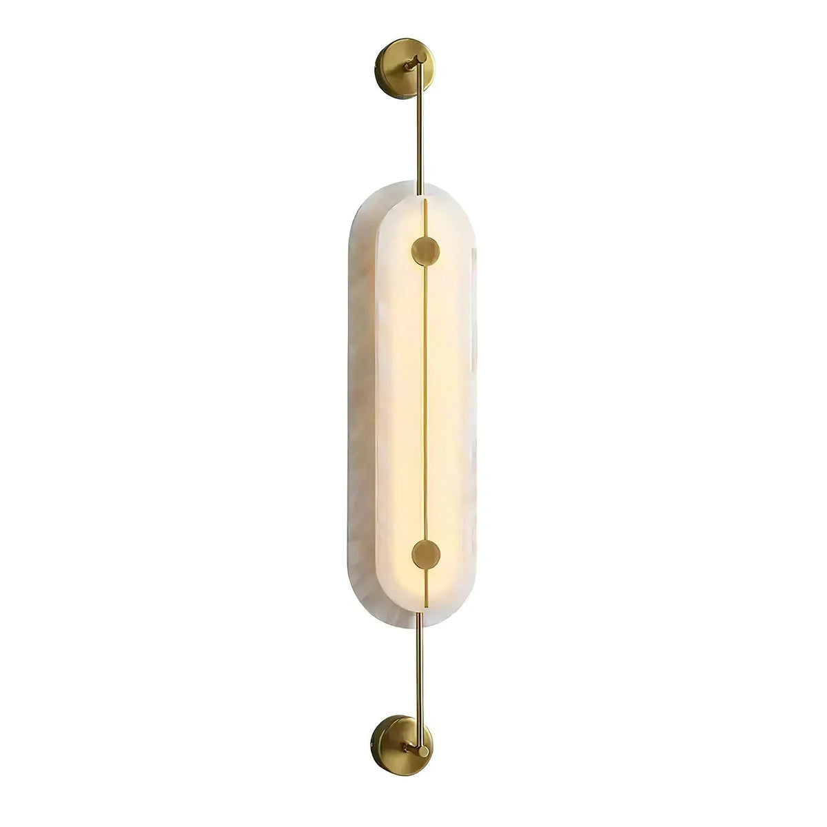 Solvane Slender Oval Wall Sconce in alabaster for Hallway by AUVIELIGHT