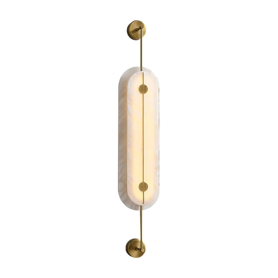 Solvane Slender Oval Wall Sconce in alabaster for Hallway by AUVIELIGHT