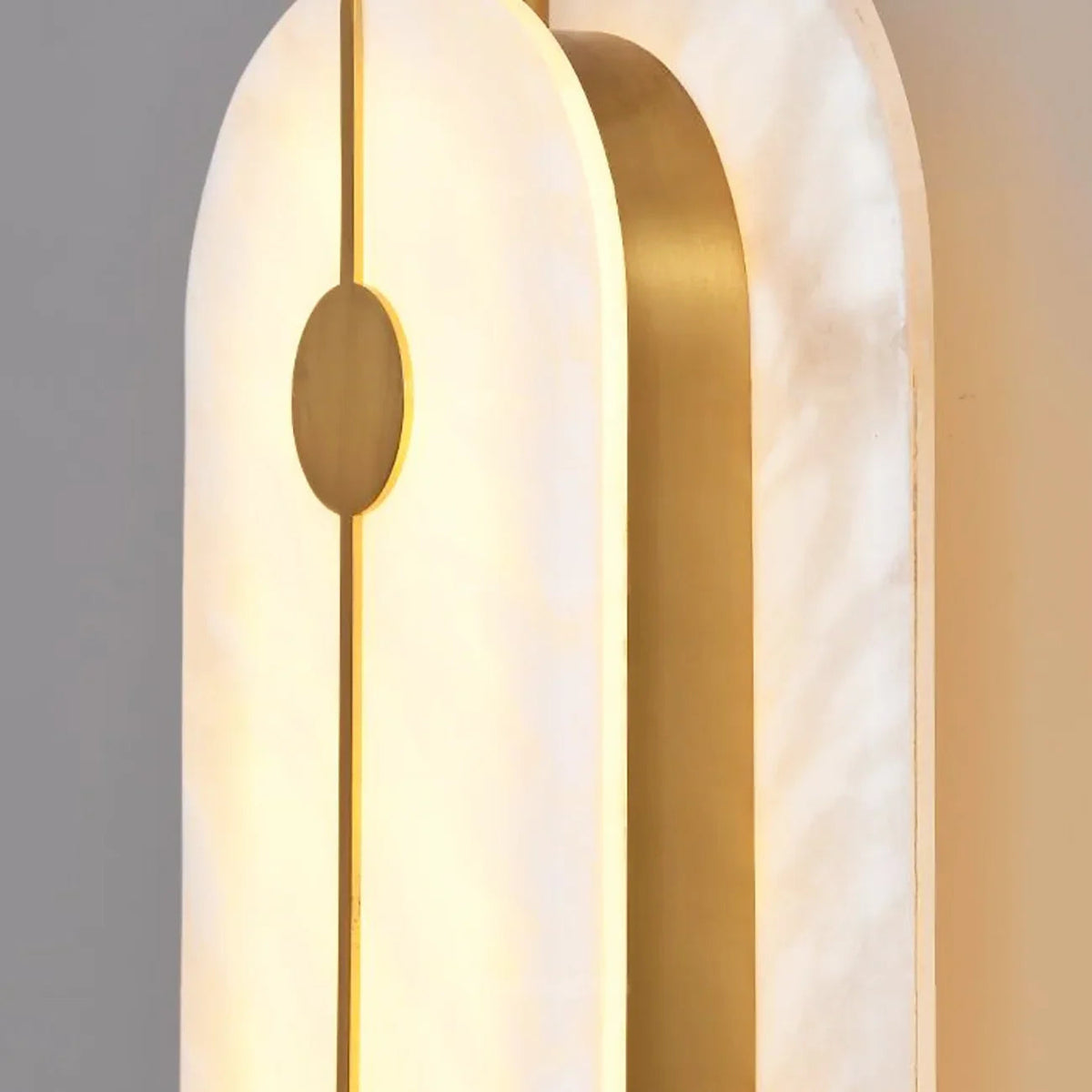 Solvane Slender Oval Wall Sconce in alabaster for Hallway by AUVIELIGHT