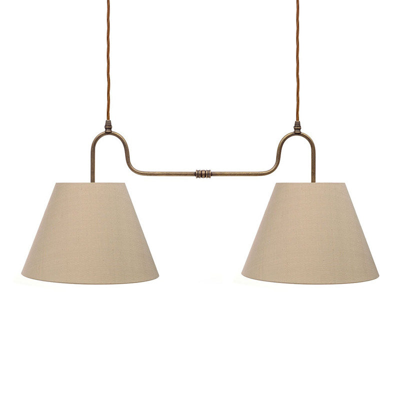 Althea Dual Pendant Light in linen for Kitchen Island by AUVIELIGHT