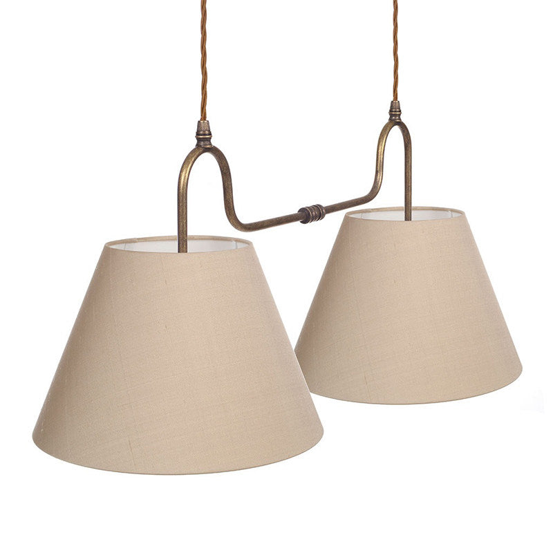 Althea Dual Pendant Light in linen for Kitchen Island by AUVIELIGHT