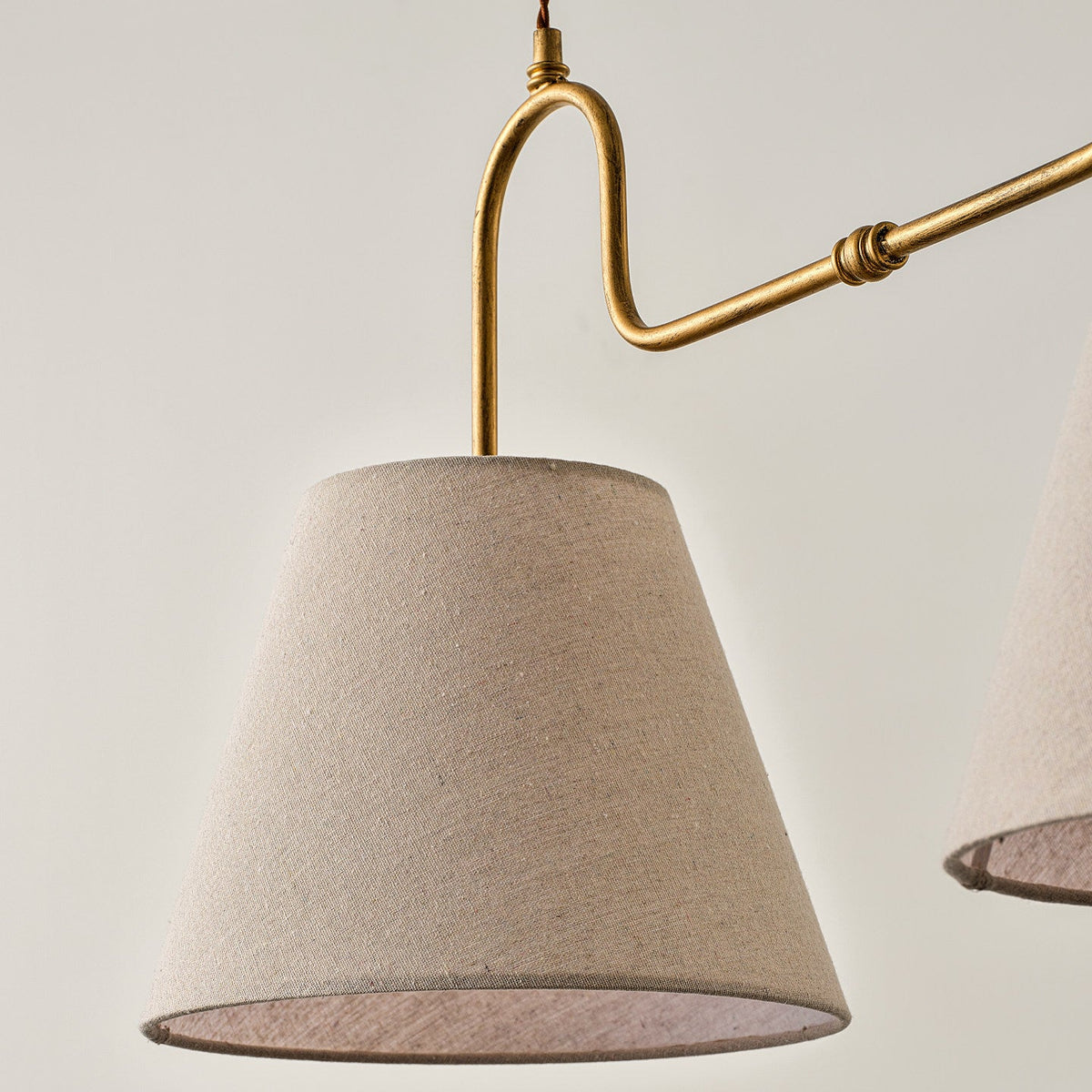 Althea Dual Pendant Light in linen for Kitchen Island by AUVIELIGHT