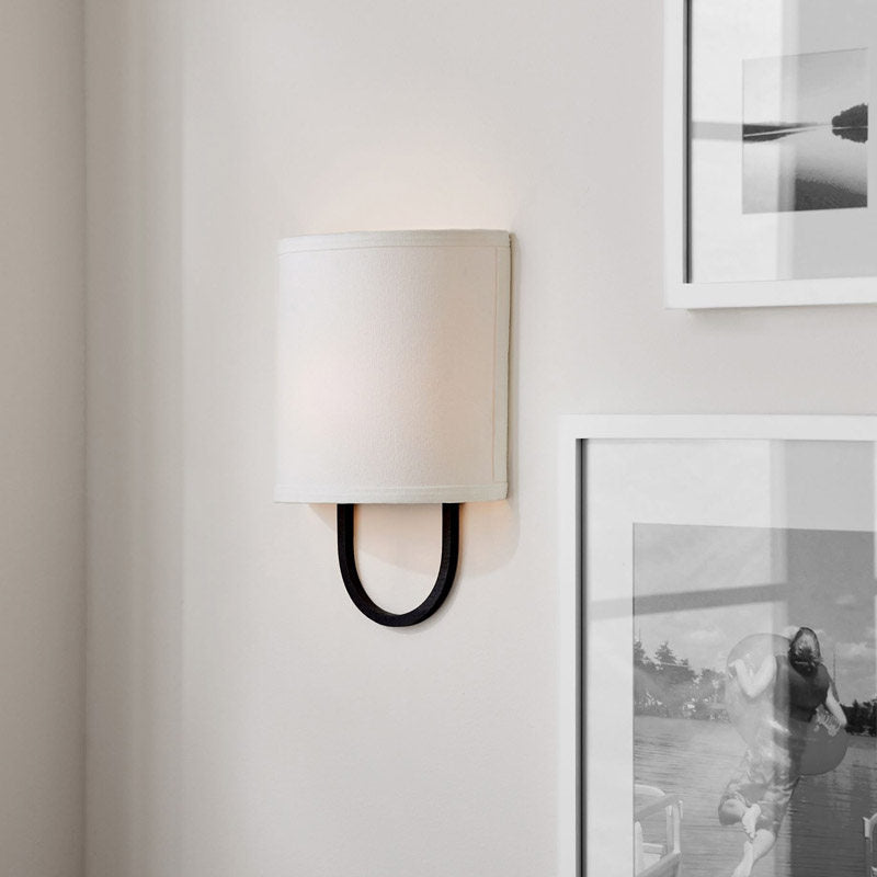 Althea Loop Wall Sconce in linen for Hallway by AUVIELIGHT