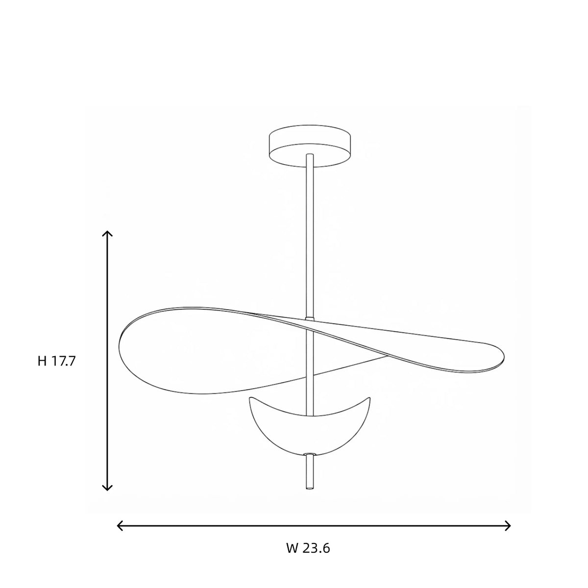 Aluminum Petal Chandelier for Dining Room by AUVIELIGHT