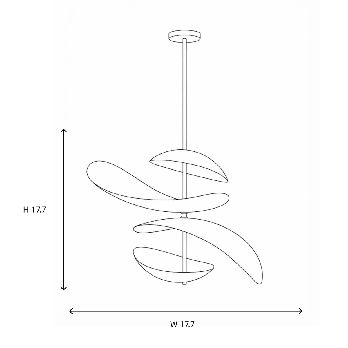 Aluminum Petal Chandelier for Dining Room by AUVIELIGHT