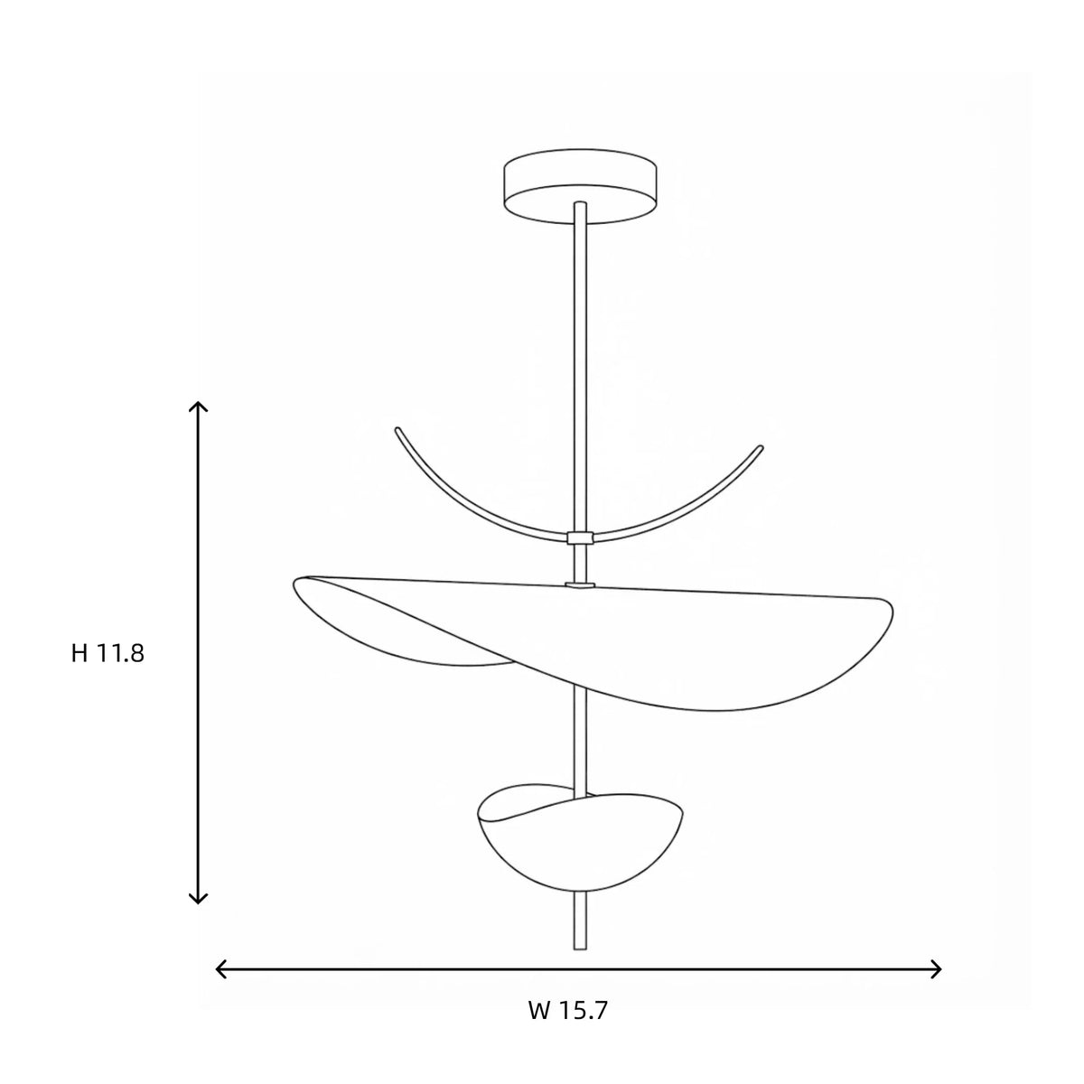 Aluminum Petal Chandelier for Dining Room by AUVIELIGHT