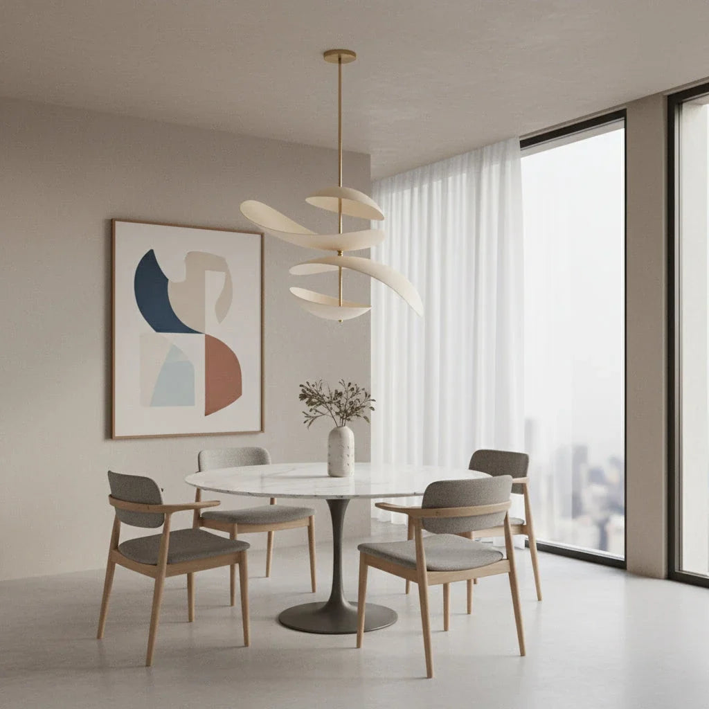 Aluminum Petal Chandelier for Dining Room by AUVIELIGHT