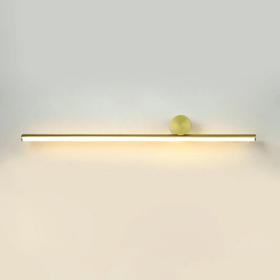Aluminum Silicone Linear Wall Sconce for Hallway by AUVIELIGHT, L 31.5" x H 3.5" / L 80cm x H 9cm / Gold / Warm Light
