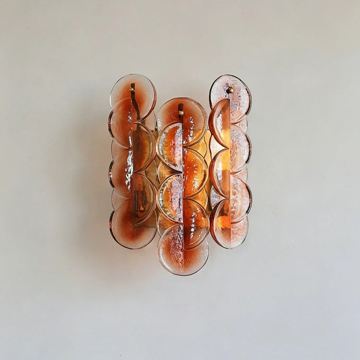 Interlocking Disc Wall Sconce in amber for Hallway by AUVIELIGHT, Dia 28cm x H 40cm / ∅ 11″ x H 15.7″ / Amber