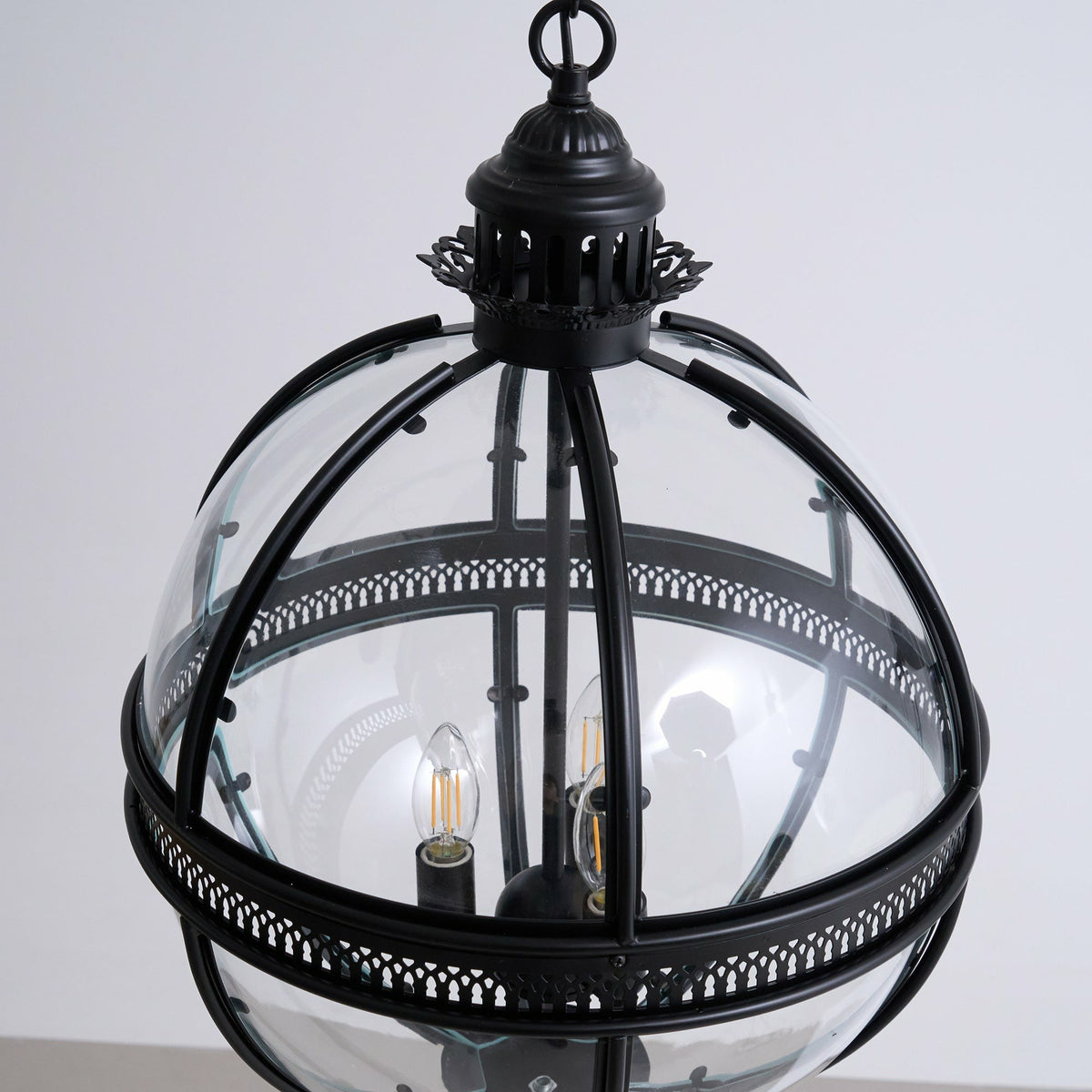 Globe Pendant Light in antique brass for Kitchen Island by AUVIELIGHT