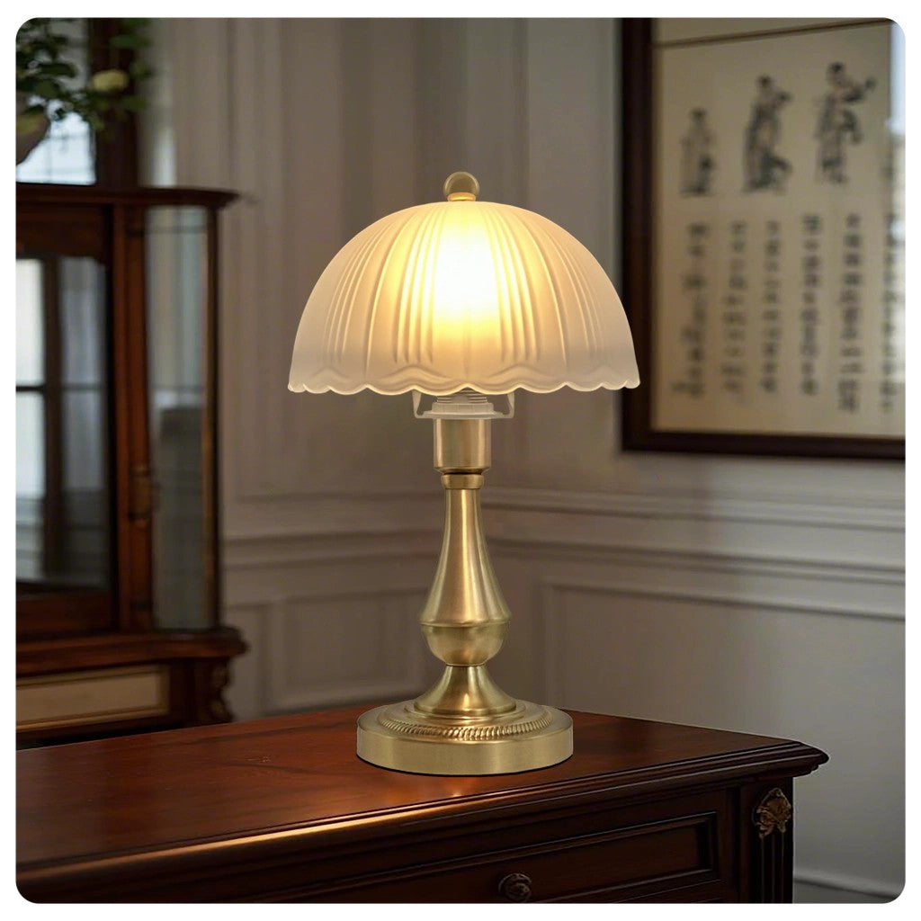 Scalloped Light in antique brass for Living Room by AUVIELIGHT