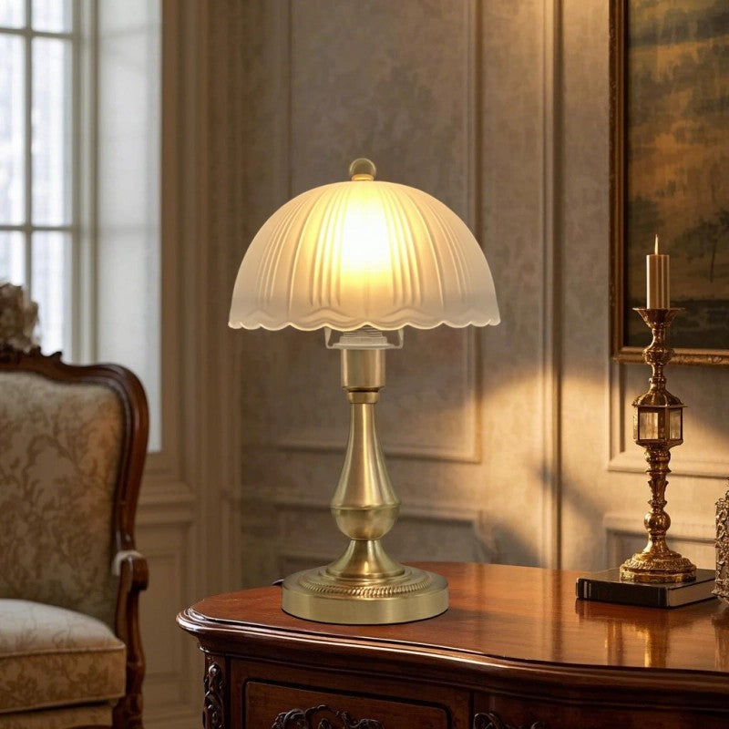 Scalloped Light in antique brass for Living Room by AUVIELIGHT