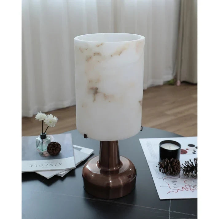 Modern Desk Lamp in antique alabaster for Home Office by AUVIELIGHT