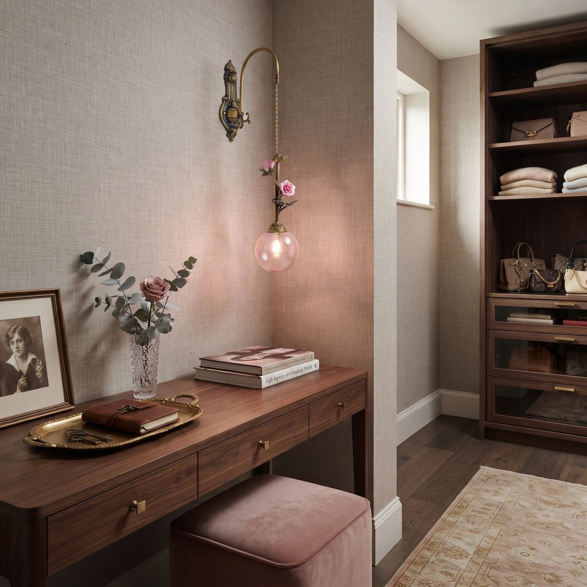 Modern Wall Sconce in rose bronze for Hallway by AUVIELIGHT