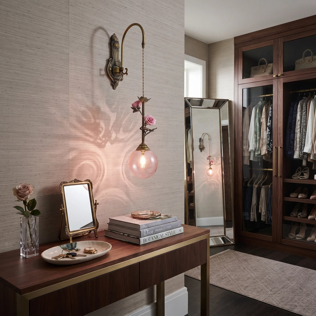 Modern Wall Sconce in rose bronze for Hallway by AUVIELIGHT