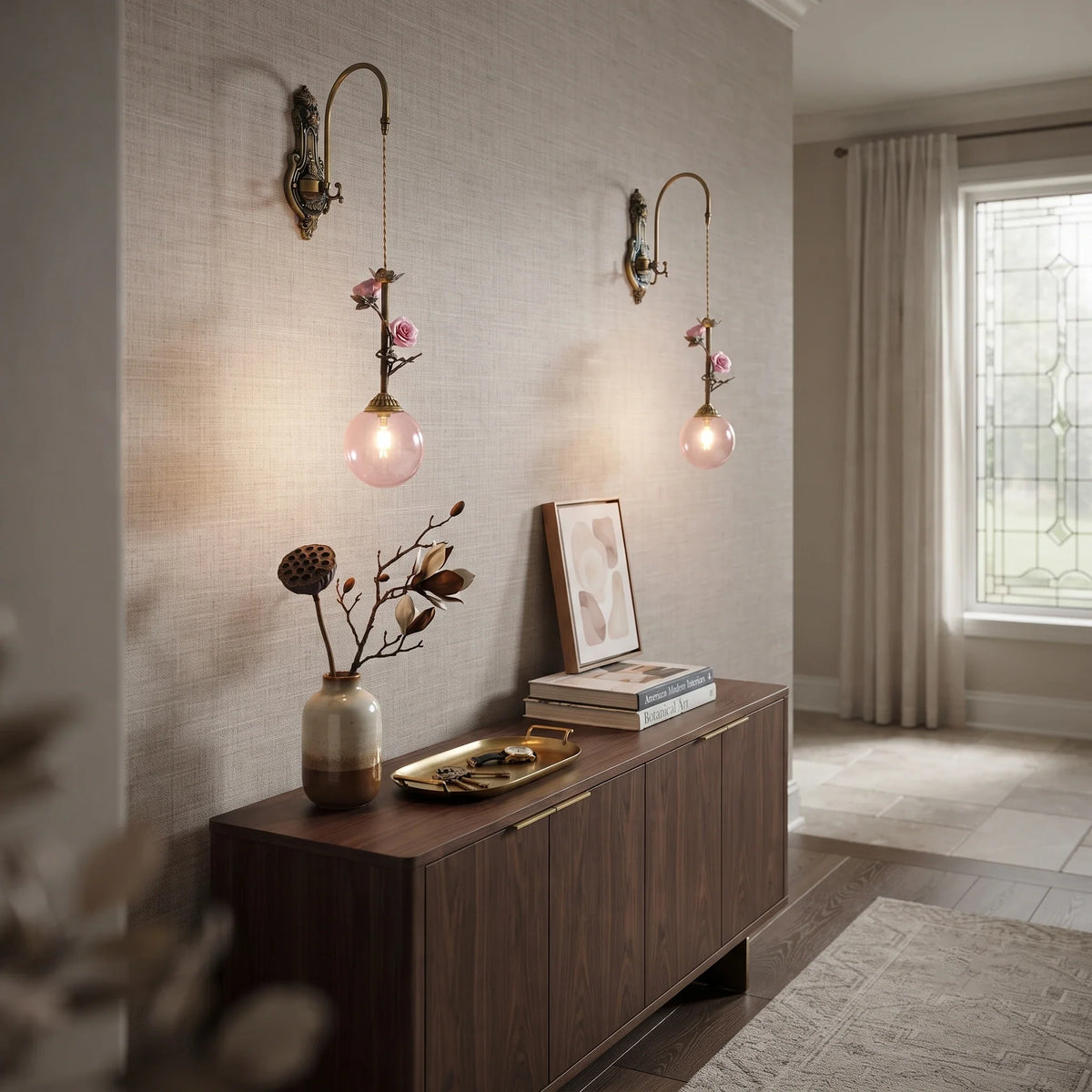 Modern Wall Sconce in rose bronze for Hallway by AUVIELIGHT