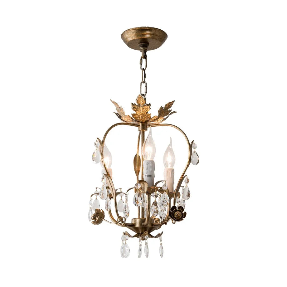Leaf Chandelier in antique crystal for Dining Room by AUVIELIGHT