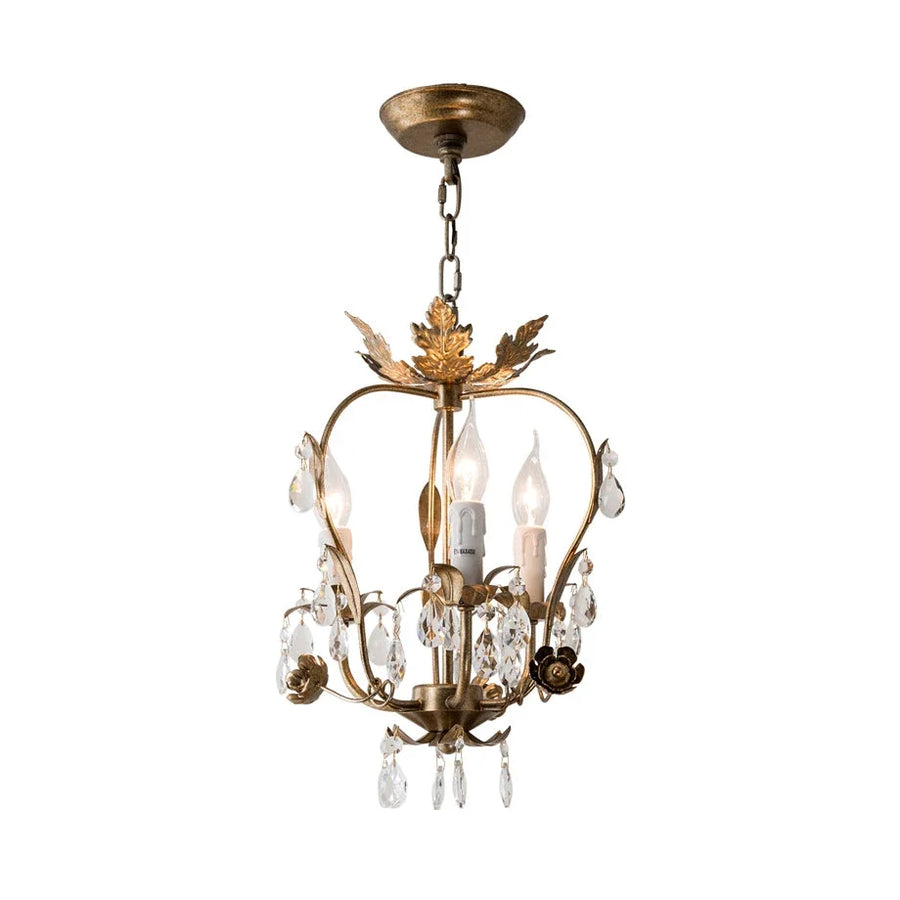 Leaf Chandelier in antique crystal for Dining Room by AUVIELIGHT