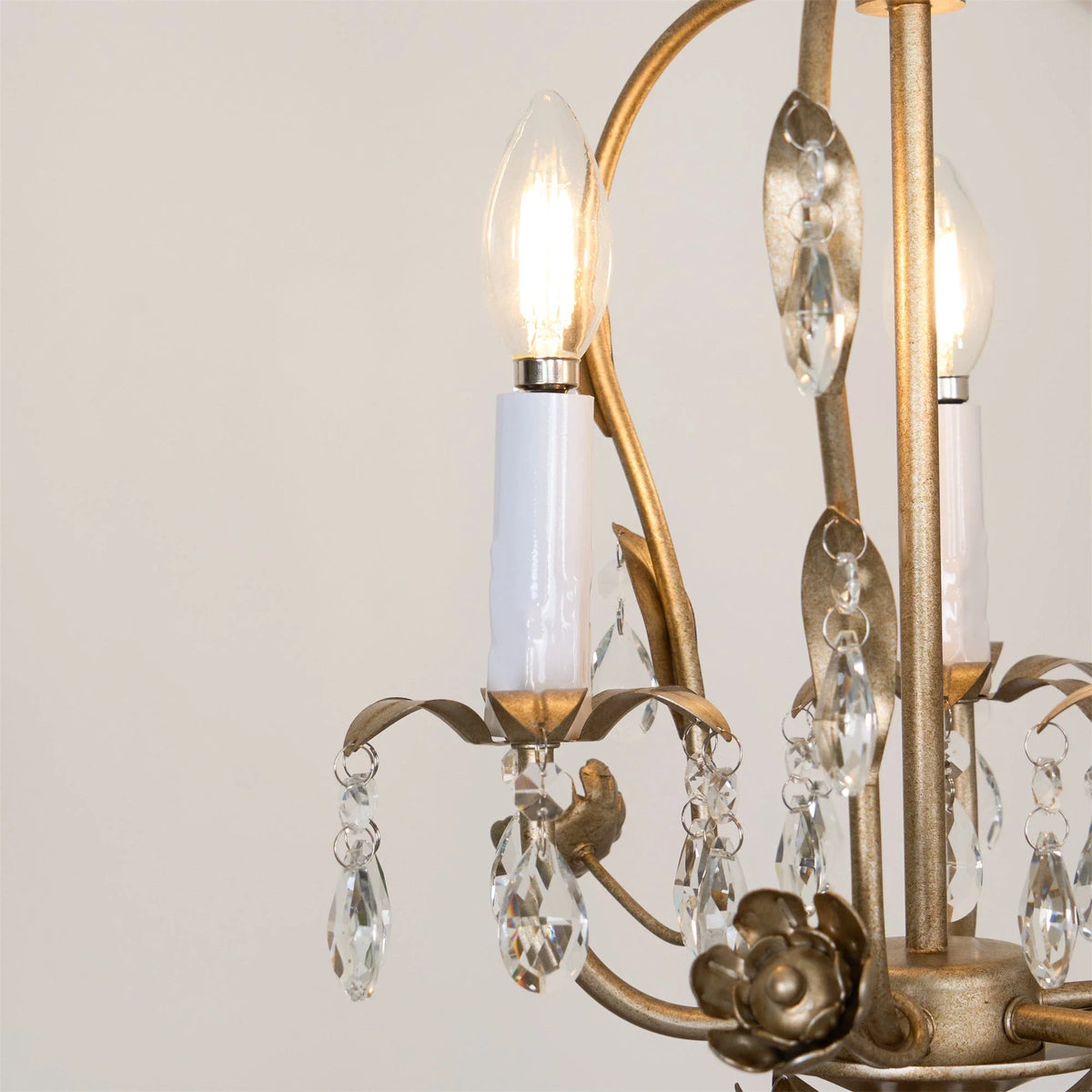Leaf Chandelier in antique crystal for Dining Room by AUVIELIGHT