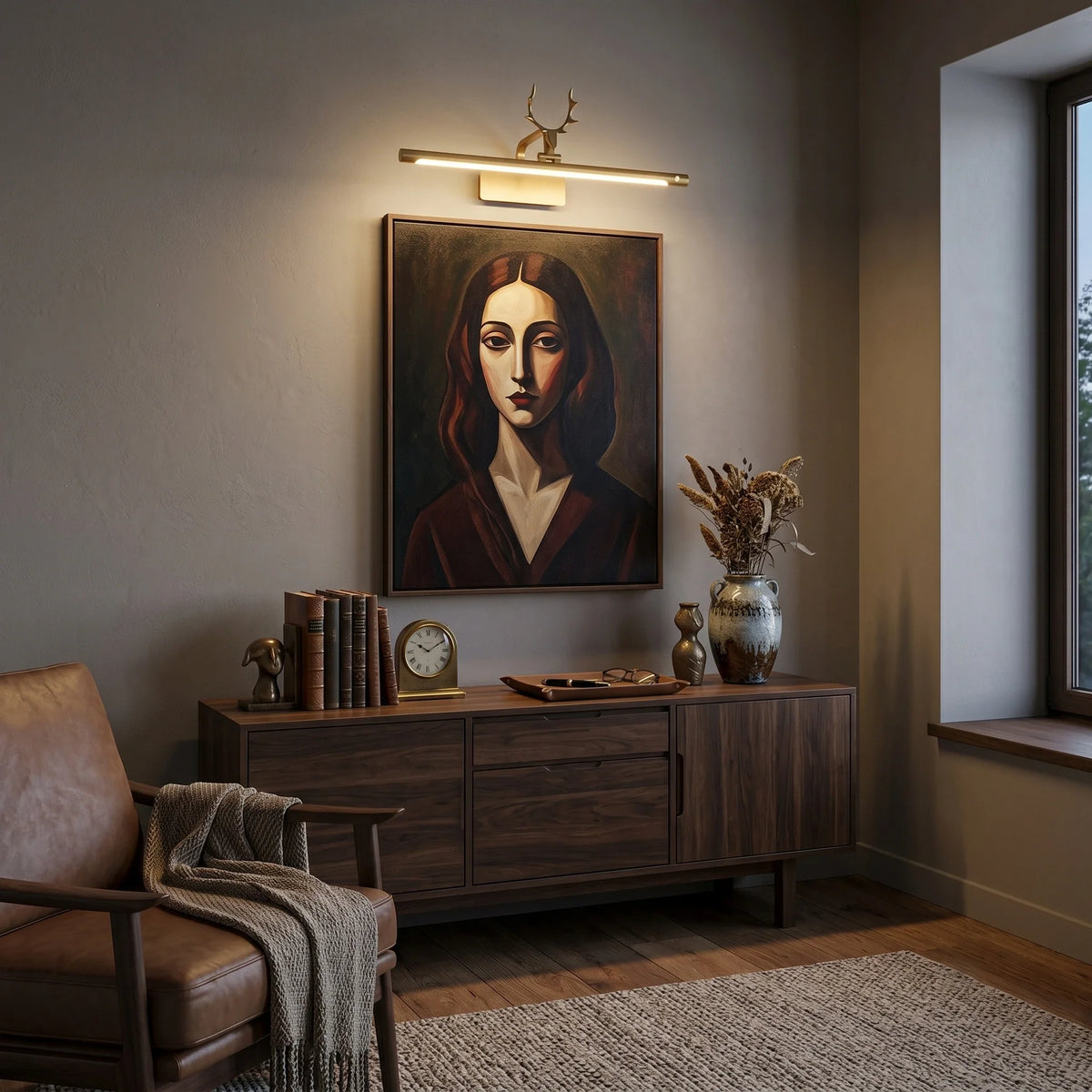Antler Wall Sconce in brass for Hallway by AUVIELIGHT
