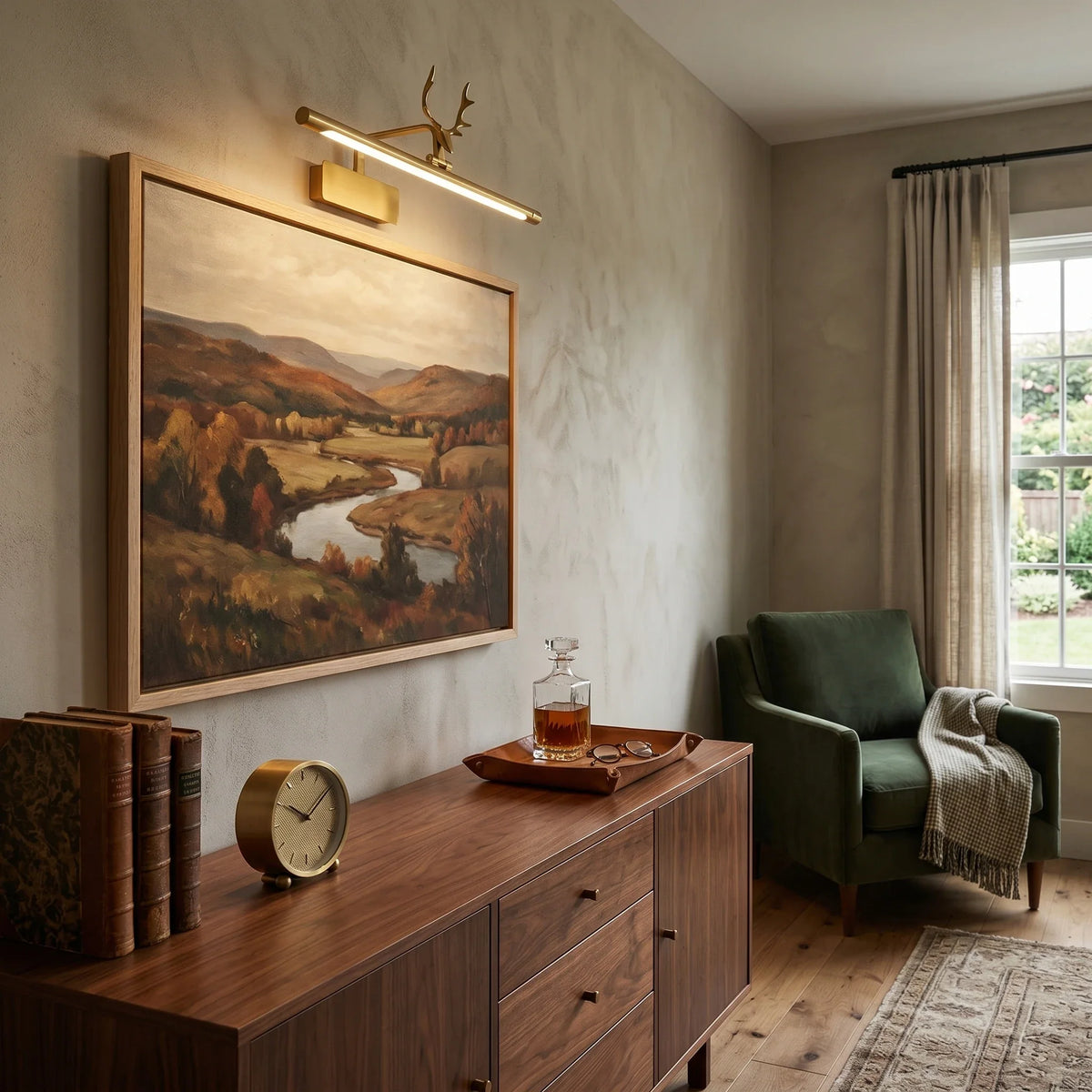 Antler Wall Sconce in brass for Hallway by AUVIELIGHT