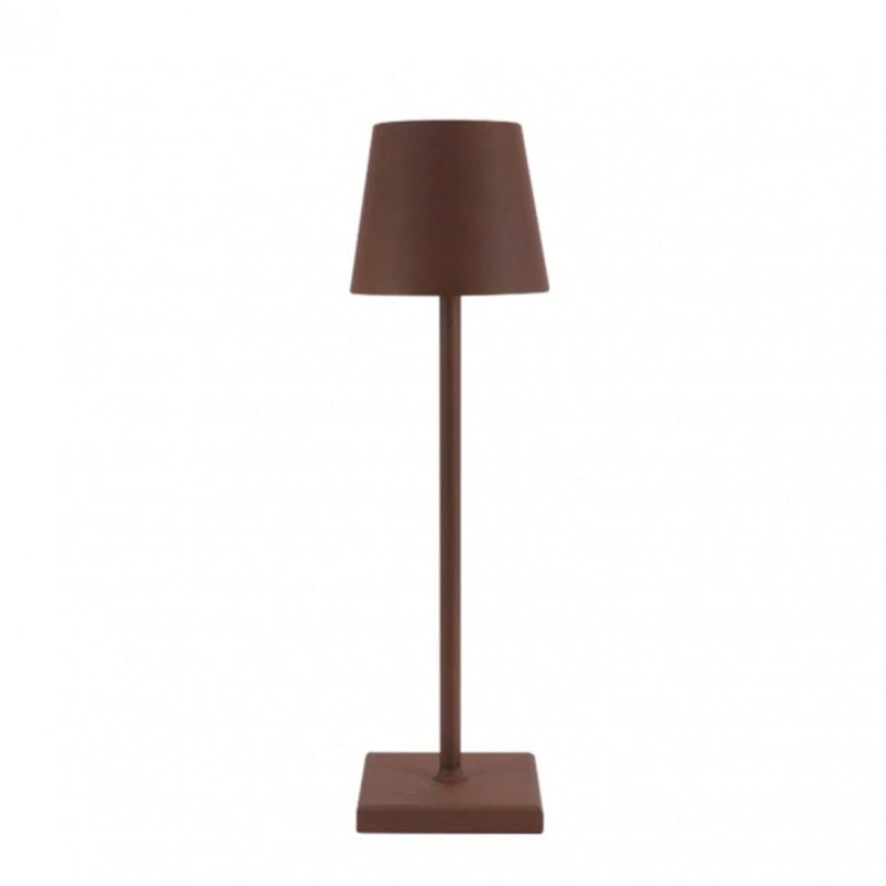 Apex Table Lamp for Living Room by AUVIELIGHT, ∅ 3.9″ x H 15″ / D 10cm x H 38cm / Brown / Warm Light