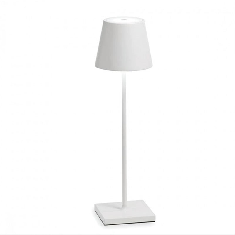 Apex Table Lamp for Living Room by AUVIELIGHT, ∅ 3.9″ x H 15″ / D 10cm x H 38cm / White / Warm Light