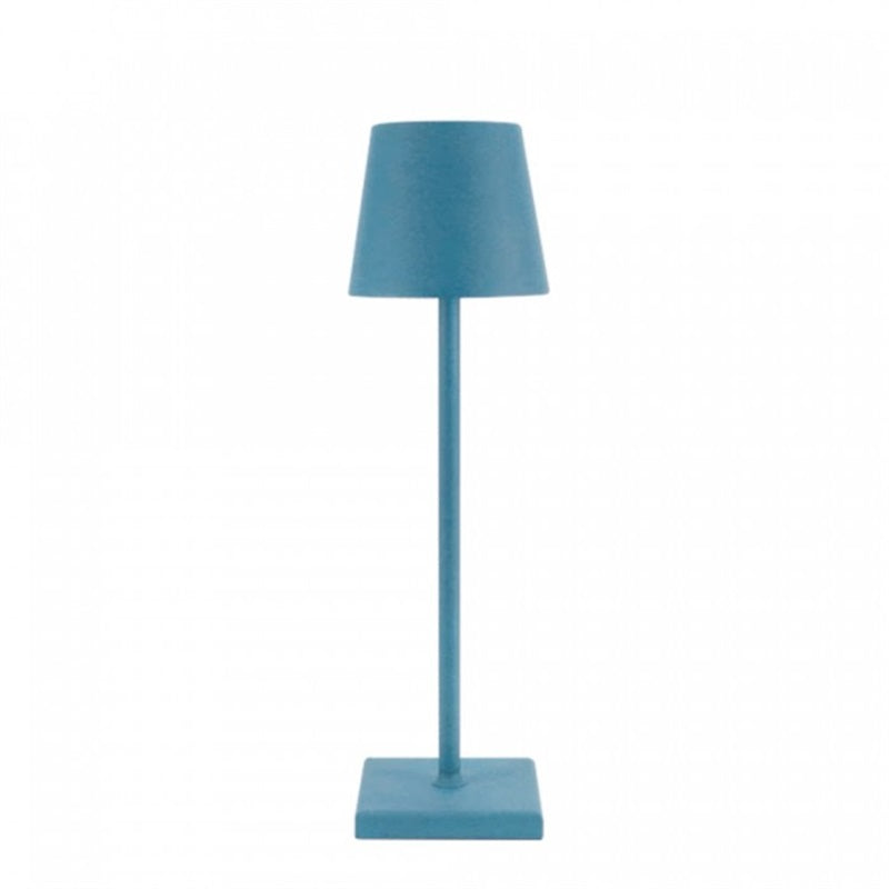 Apex Table Lamp for Living Room by AUVIELIGHT, ∅ 3.9″ x H 15″ / D 10cm x H 38cm / Blue / Warm Light