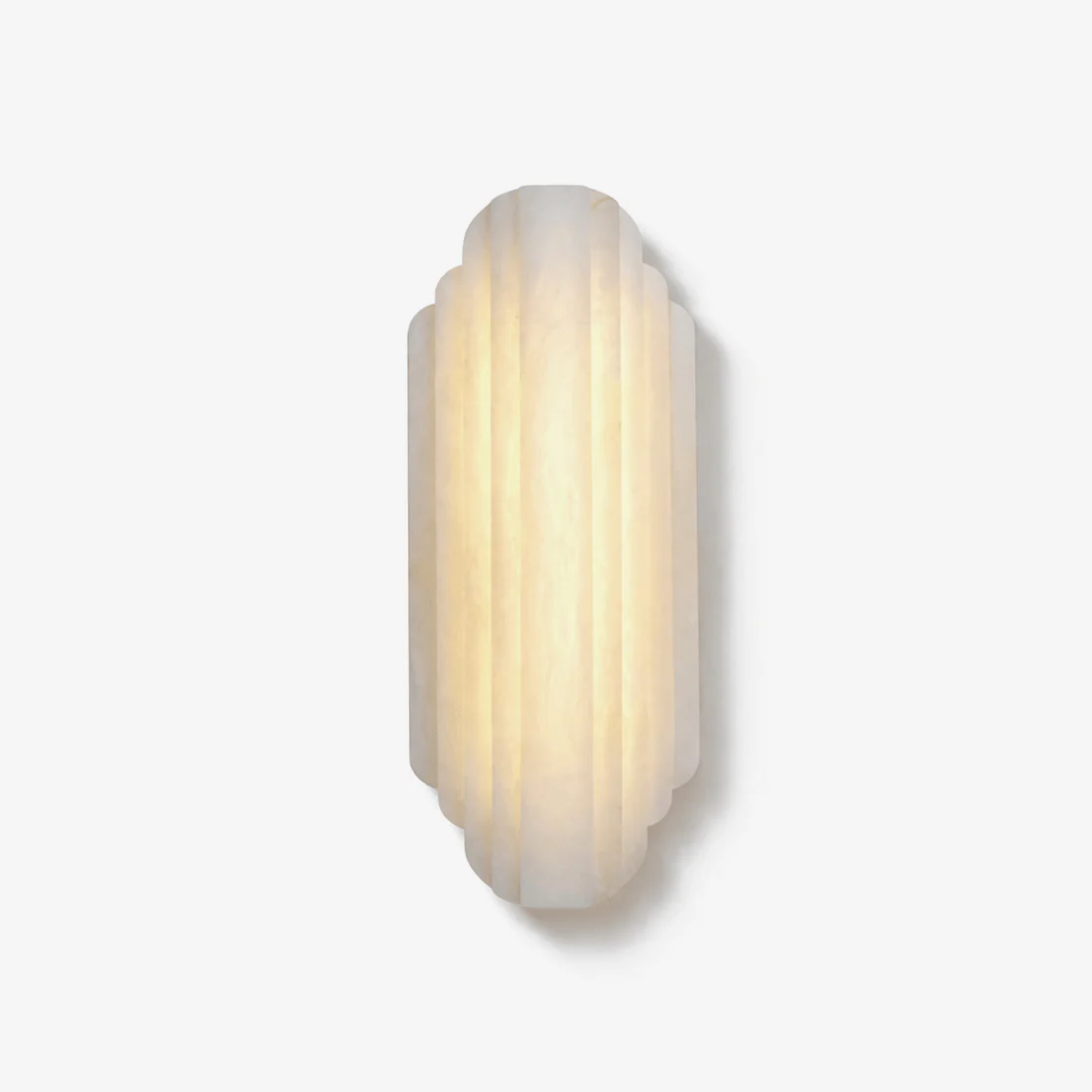 Arcadia Tiered Wall Sconce in alabaster for Hallway by AUVIELIGHT, ∅ 7.9″ x H 19.7″ / Dia 20cm x H 50cm / White / Warm Light and 1 other sizes