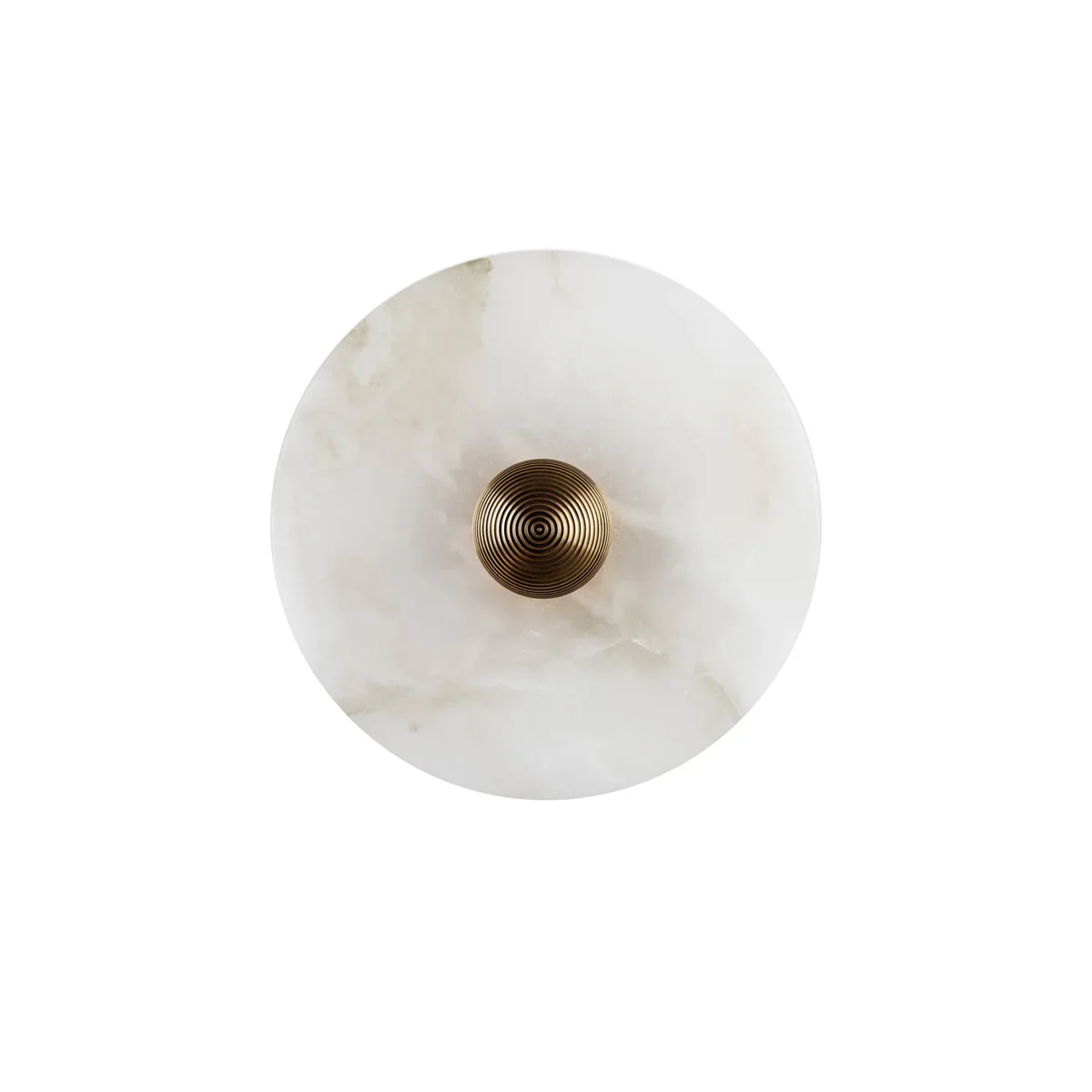 Solaris Disc Wall Light in alabaster for Hallway by AUVIELIGHT