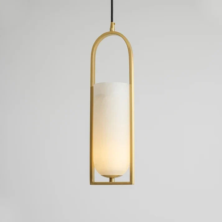 Arched Pendant Light in alabaster for Kitchen Island by AUVIELIGHT