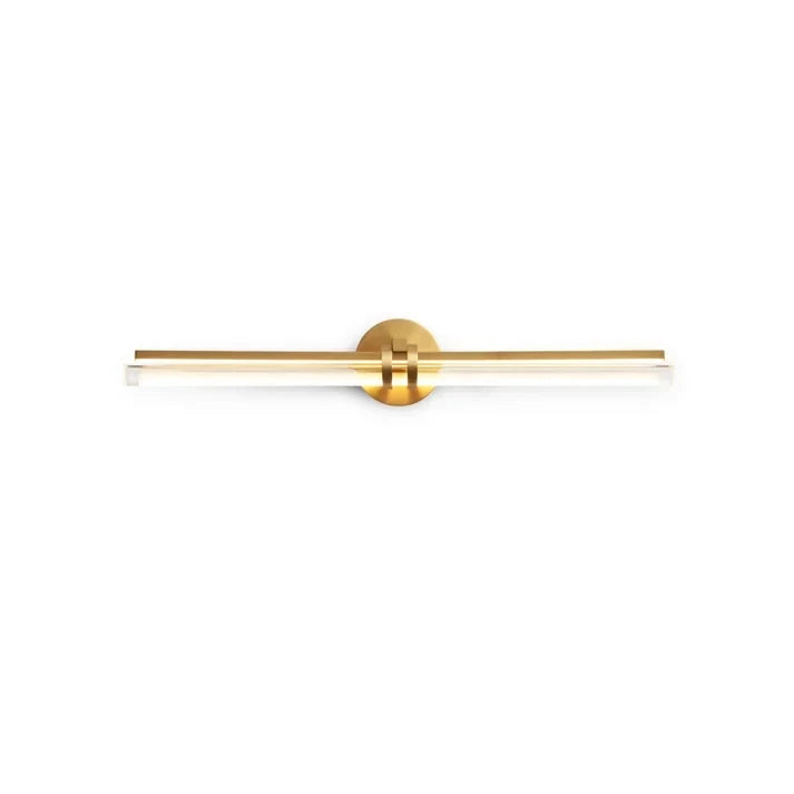 Architectural Vanity Light in brushed brass for Bathroom by AUVIELIGHT